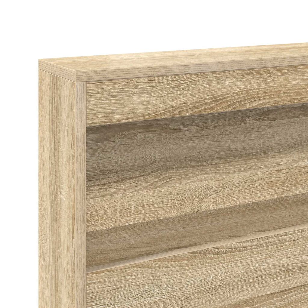 vidaXL κρεβάτι βιβλιοθήκης Σονόμα Δρυς 150x200 εκ. Επεξεργασμένο Ξύλο