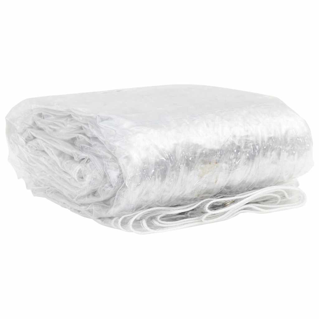 vidaXL Σαφής μουσαμάς με οπές 1x8 m PVC