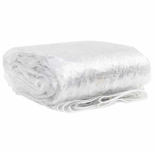 vidaXL Σαφής μουσαμάς με οπές 1x8 m PVC