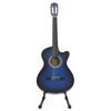 vidaXL Κιθάρα Western Classical Cutaway Σετ 12 Τεμ. 6 Χορδές Μπλε 38"