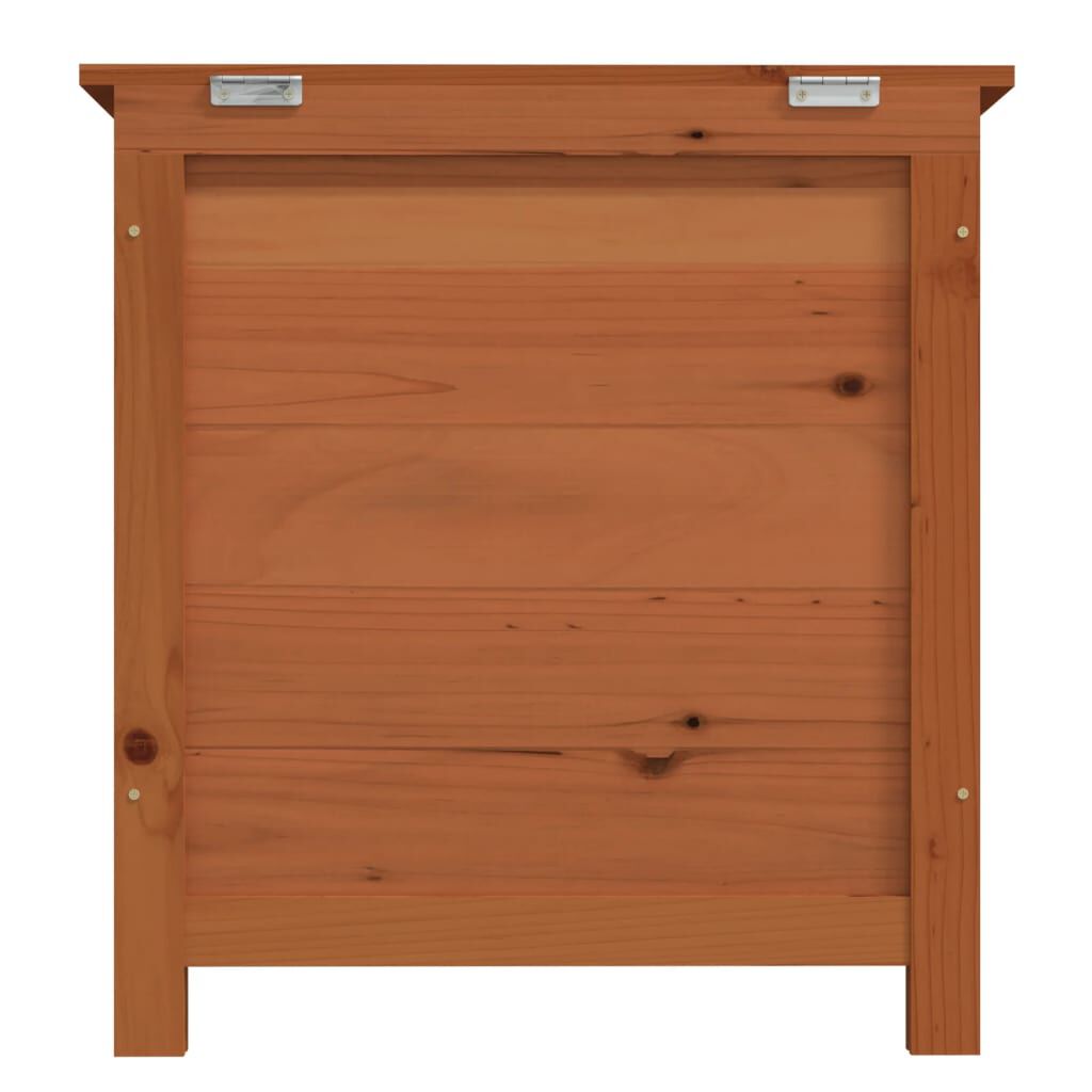 vidaXL Κουτί Μαξιλαριών Εξ. Χώρου Καφέ 50x50x56 εκ. Μασίφ Ξύλο Ελάτης