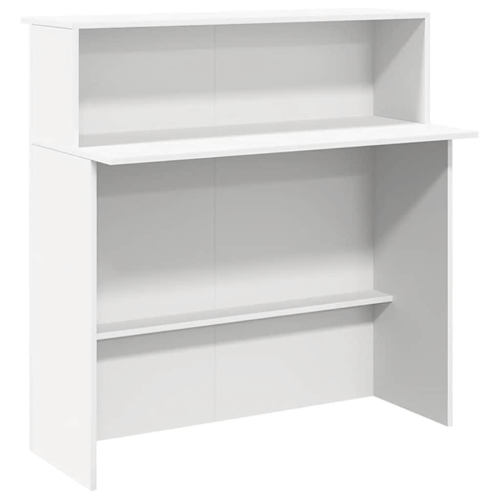 vidaXL Γραφείο υποδοχής Λευκό 200x50x103,5 εκ. Επεξεργασμένο Ξύλο