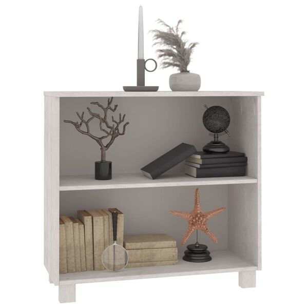 vidaXL Ντουλάπι HAMAR Λευκό 85 x 35 x 80 εκ. από Μασίφ Ξύλο Πεύκου