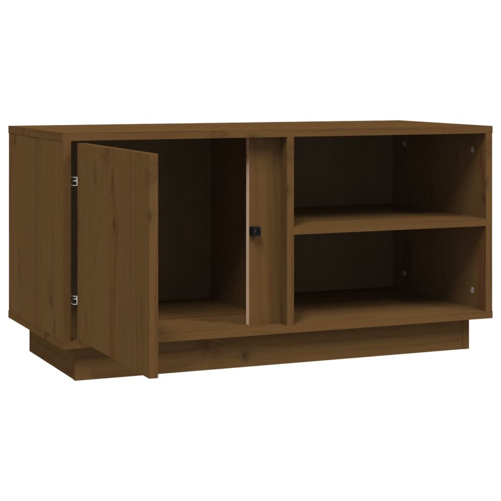 vidaXL Έπιπλο Τηλεόρασης Καφέ Μελί 80x35x40,5 εκ από Μασίφ Ξύλο Πεύκου