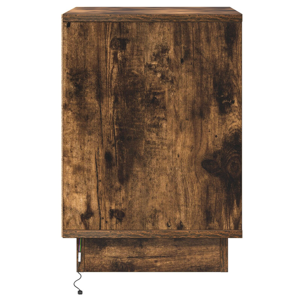 vidaXL Κομοδίνο με Καπνιστή δρυς 39 x 34.5 x 50 εκ. Επεξεργασμένο ξύλο