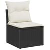 vidaXL Σετ Καναπέ Κήπου 6 pcs Μαύρο και κρεμ 264 x 154 x 85 εκ.