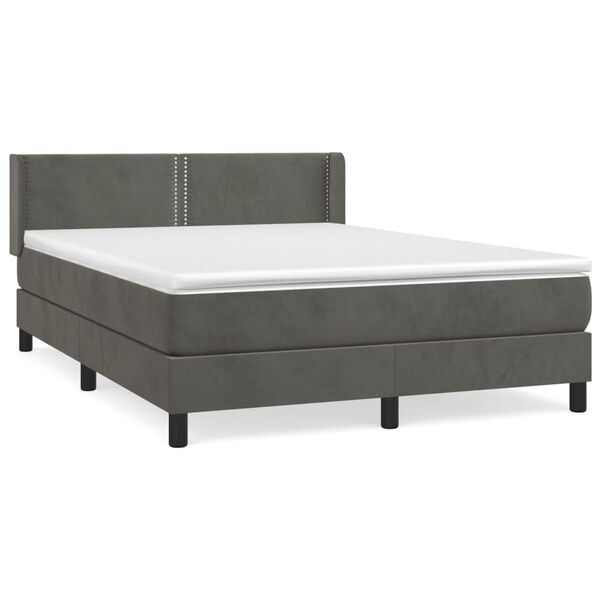 vidaXL &Kappa;&rho;&epsilon;&beta;ά&tau;&iota; Boxspring &mu;&epsilon; &Sigma;&tau;&rho;ώ&mu;&alpha; &Sigma;&kappa;&omicron;ύ&rho;&omicron; &Gamma;&kappa;&rho;&iota; 140x200 &epsilon;&kappa;. &Beta;&epsilon;&lambda;&omicron;ύ&delta;&iota;&nu;&omicron;