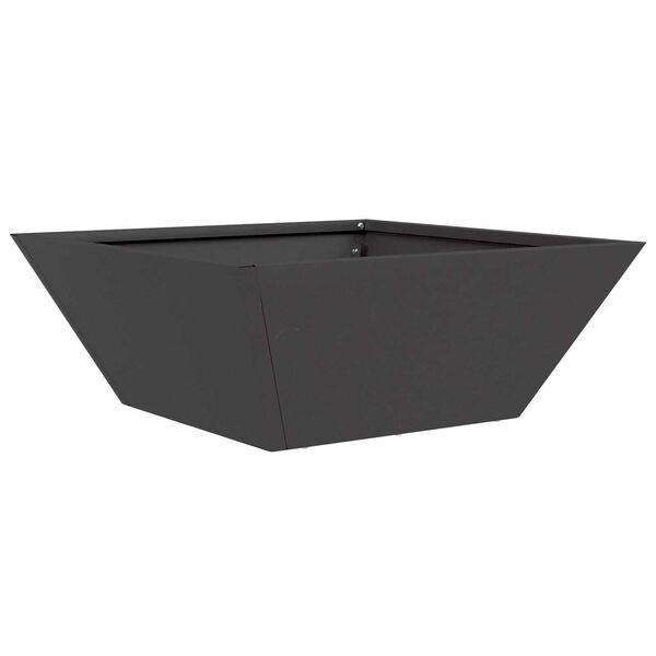 vidaXL Γλάστρα Κήπου 5 pcs Μαύρο 40 x 40 x 15 cm Ατσάλι