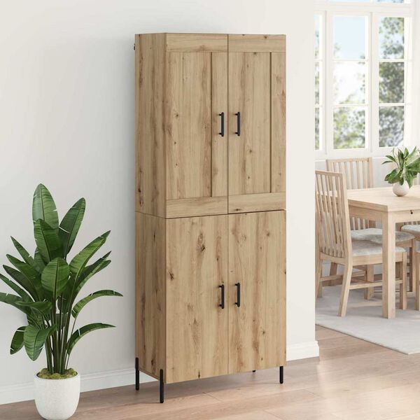 vidaXL Highboard 2 pcs Artisan Oak &Epsilon;&pi;&epsilon;&xi;&epsilon;&rho;&gamma;&alpha;&sigma;&mu;έ&nu;&omicron; &xi;ύ&lambda;&omicron;