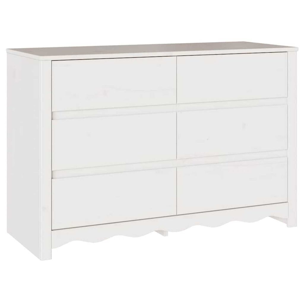 vidaXL Συρταριοθήκη με συρτάρι Drammen Λευκό 111 x 43 x 73.5 εκ.