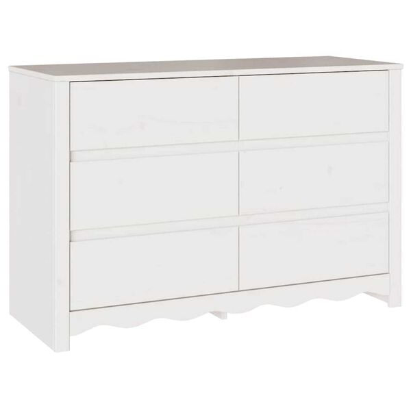 vidaXL Συρταριοθήκη με συρτάρι Drammen Λευκό 111 x 43 x 73.5 εκ.