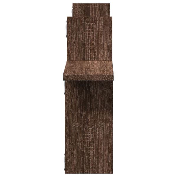 vidaXL Ραφιέρες Τοίχου 2 τεμ. Καφέ Δρυς 38x12x38εκ. Επεξεργασμένο Ξύλο