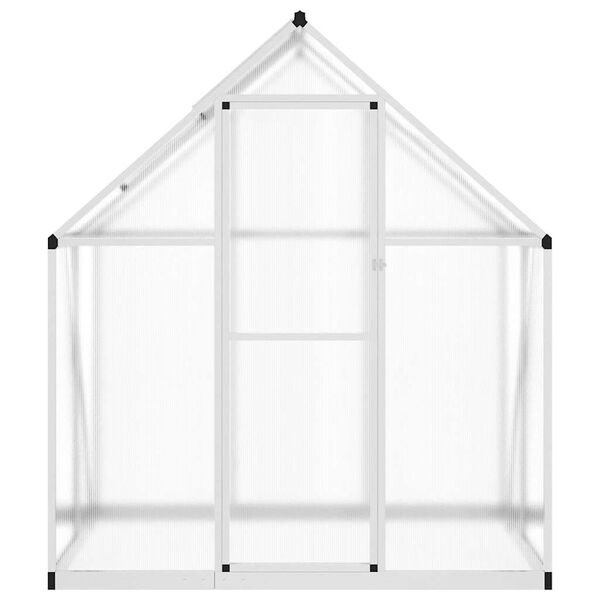 vidaXL Θερμοκήπιο με Πλαίσιο Βάσης Ασημί 169x114x195 εκ. Αλουμίνιο