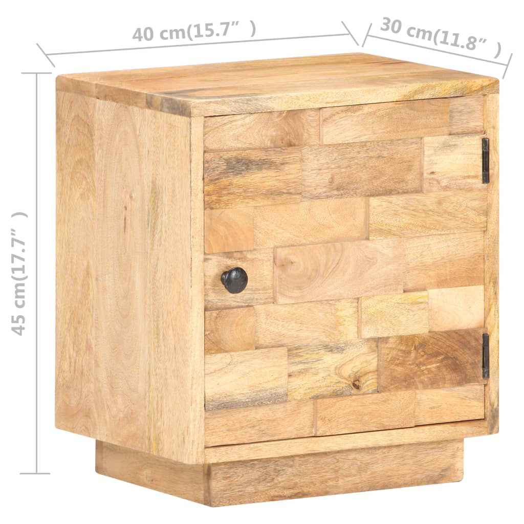 vidaXL Κομοδίνο 40 x 30 x 45 εκ. από Μασίφ Ξύλο Μάνγκο