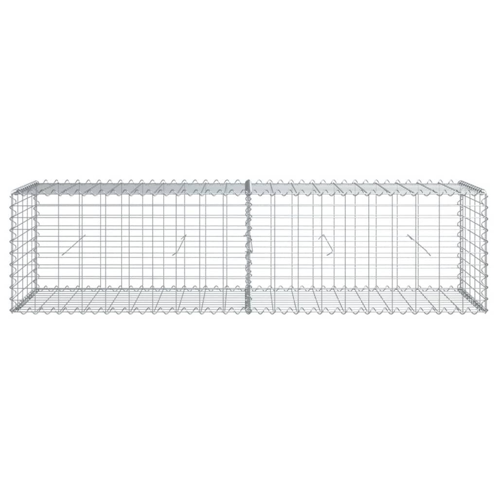 vidaXL Συρματοκιβώτιο με Κάλυμμα 200x50x50 εκ. από Γαλβανισμένο Χάλυβα