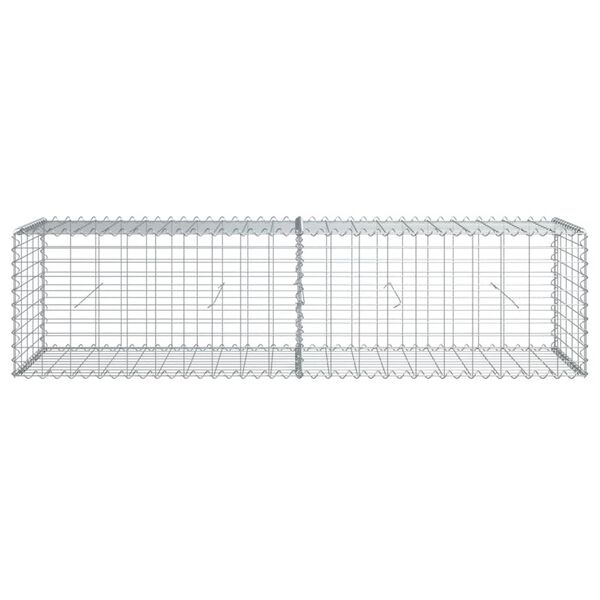 vidaXL Συρματοκιβώτιο με Κάλυμμα 200x50x50 εκ. από Γαλβανισμένο Χάλυβα