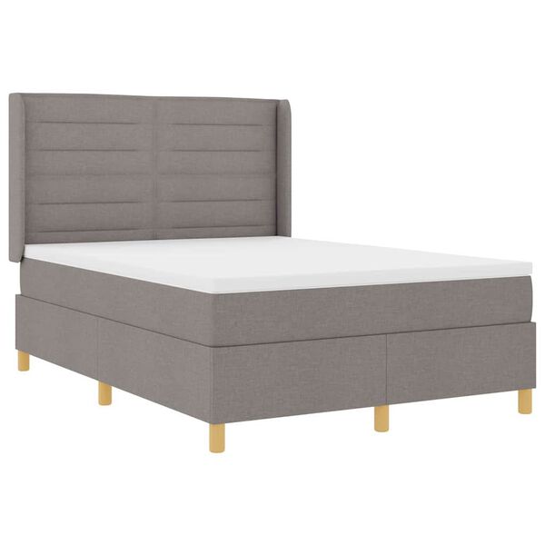 vidaXL &Kappa;&rho;&epsilon;&beta;ά&tau;&iota; &mu;&epsilon; &epsilon;&lambda;&alpha;&tau;ή&rho;&iota;&alpha; &mu;&epsilon; &kappa;&epsilon;&phi;&alpha;&lambda;ά&rho;&iota; Taupe 140 x 200 cm ύ&phi;&alpha;&sigma;&mu;&alpha;