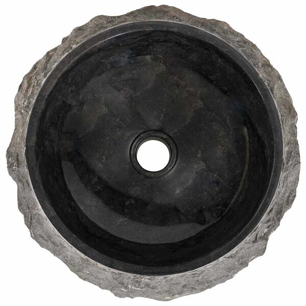 vidaXL Νιπτήρας Μαύρος 40 x 12 εκ. Μαρμάρινος