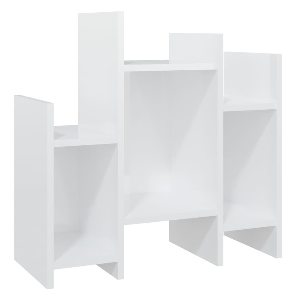vidaXL Βοηθητικό Ντουλάπι Γυαλ. Λευκό 60 x 26 x 60 εκ. από Επεξ. Ξύλο