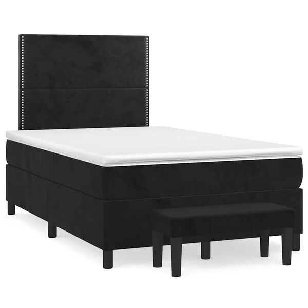 vidaXL &Kappa;&rho;&epsilon;&beta;ά&tau;&iota; Boxspring &mu;&epsilon; &Sigma;&tau;&rho;ώ&mu;&alpha; &Mu;&alpha;ύ&rho;&omicron; 120x190 &epsilon;&kappa;. &Beta;&epsilon;&lambda;&omicron;ύ&delta;&iota;&nu;&omicron;