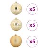 vidaXL Σετ Χριστουγεννιάτικων Στρογγυλών Μπαλίτσων 15 pcs Χρυσό