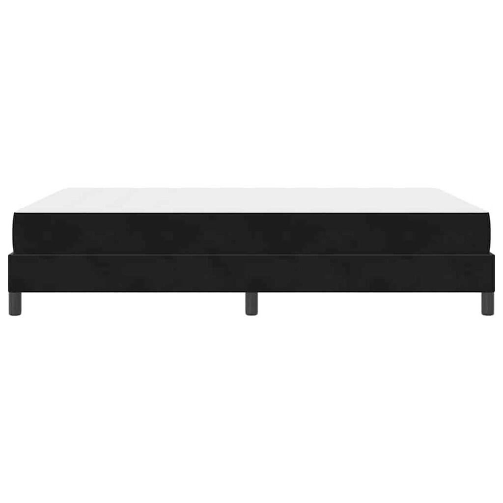 vidaXL Κρεβάτι box spring με στρώμα Μαύρο 160 x 200 cm Βελούδο