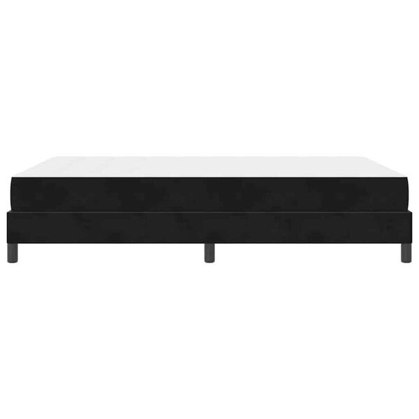 vidaXL Κρεβάτι box spring με στρώμα Μαύρο 160 x 200 cm Βελούδο