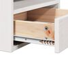 vidaXL Κομοδίνο με συρτάρι Λευκό 38 x 36 x 29.5 εκ Μασίφ ξύλο πεύκου