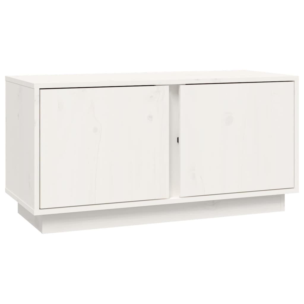 vidaXL Έπιπλο Τηλεόρασης Λευκό 80x35x40,5 εκ. από Μασίφ Ξύλο Πεύκου