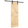 vidaXL Συρόμενη Μεσόπορτα με Μηχανισμό 70 x 210 εκ. Μασίφ Ξύλο Πεύκου