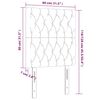 vidaXL Κεφαλάρι Κρεβατιού LED Ανοιχτό Γκρι 80x7x118/128 εκ. Βελούδινο