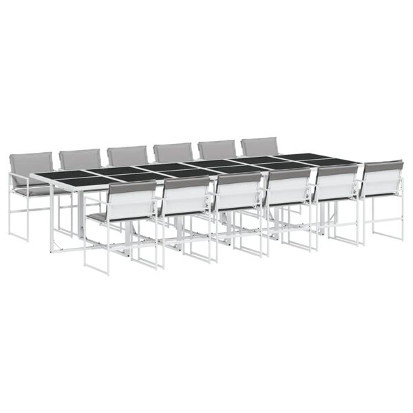 vidaXL &Sigma;&epsilon;&tau; &Tau;&rho;&alpha;&pi;&epsilon;&zeta;&alpha;&rho;ί&alpha;&sigmaf; &Kappa;ή&pi;&omicron;&upsilon; 13 &tau;&epsilon;&mu;. &Lambda;&epsilon;&upsilon;&kappa;ό&sigmaf; &alpha;&pi;ό Textilene &mu;&epsilon; &Mu;&alpha;&xi;&iota;&lambda;ά&rho;&iota;&alpha;