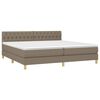 vidaXL &Kappa;&rho;&epsilon;&beta;ά&tau;&iota; Boxspring &mu;&epsilon; &Sigma;&tau;&rho;ώ&mu;&alpha; Taupe 200x200 &epsilon;&kappa;. &Upsilon;&phi;&alpha;&sigma;&mu;ά&tau;&iota;&nu;&omicron;