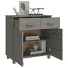 vidaXL Ντουλάπι Αποθήκευσης Ανοιχτό Γκρι 79x40x80 εκ Μασίφ Ξύλο Πεύκου