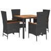 vidaXL &Sigma;&epsilon;&tau; &Tau;&rho;&alpha;&pi;&epsilon;&zeta;&alpha;&rho;ί&alpha;&sigmaf; &Kappa;ή&pi;&omicron;&upsilon; 5 &Tau;&epsilon;&mu;&alpha;&chi;ί&omega;&nu; &Mu;&alpha;ύ&rho;&omicron; &Sigma;&upsilon;&nu;&theta;. &Rho;&alpha;&tau;ά&nu; &mu;&epsilon; &Mu;&alpha;&xi;&iota;&lambda;ά&rho;&iota;&alpha;