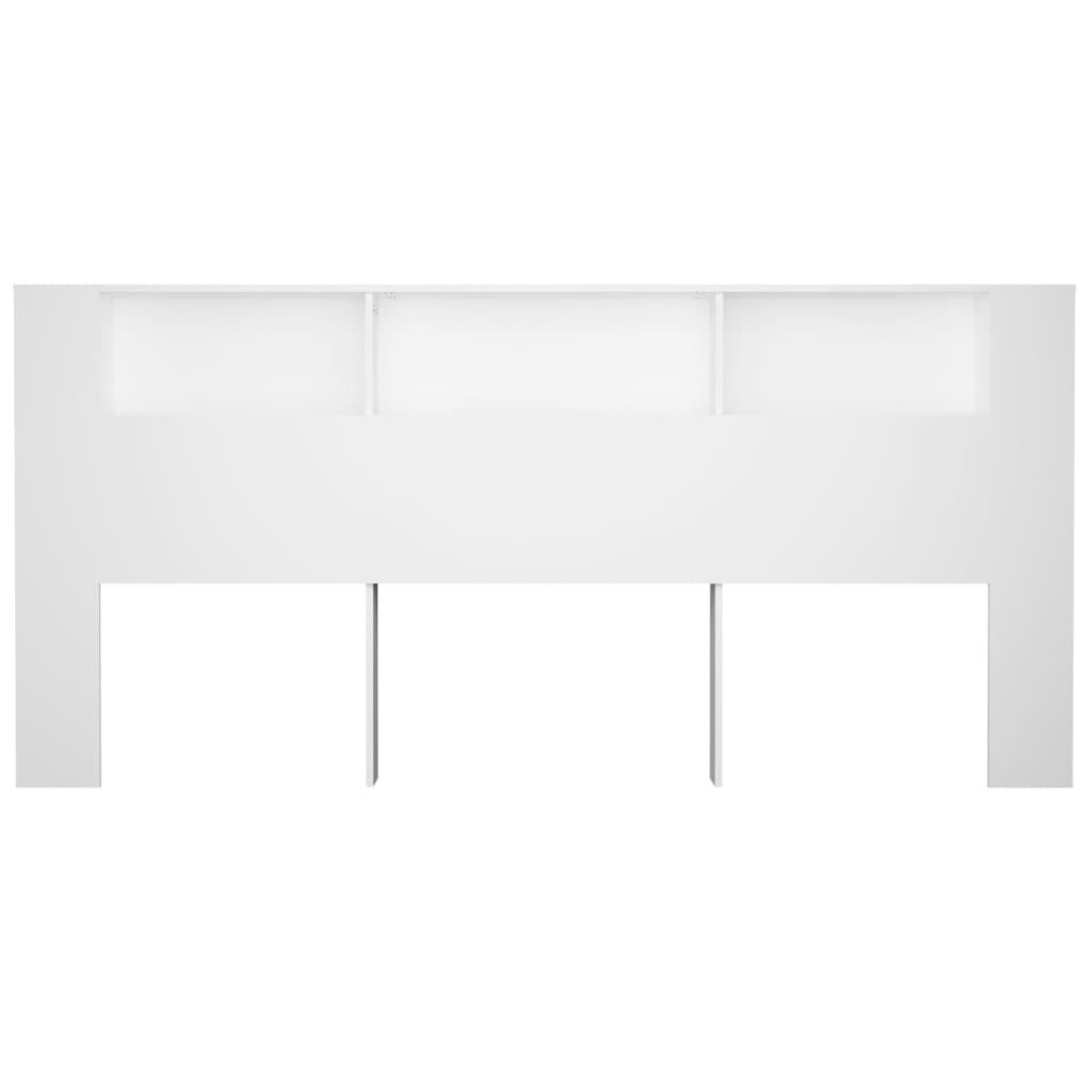 vidaXL Κεφαλάρι Με Αποθηκευτικό Χώρο Λευκό 220x18,5x104,5 εκ.
