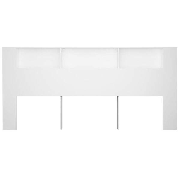 vidaXL Κεφαλάρι Με Αποθηκευτικό Χώρο Λευκό 220x18,5x104,5 εκ.