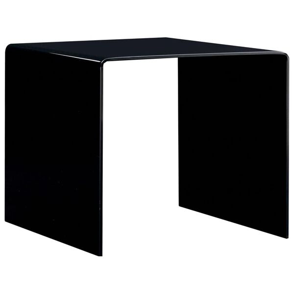 vidaXL Τραπεζάκι Σαλονιού Μαύρο 50 x 50 x 45 εκ. από Ψημένο Γυαλί