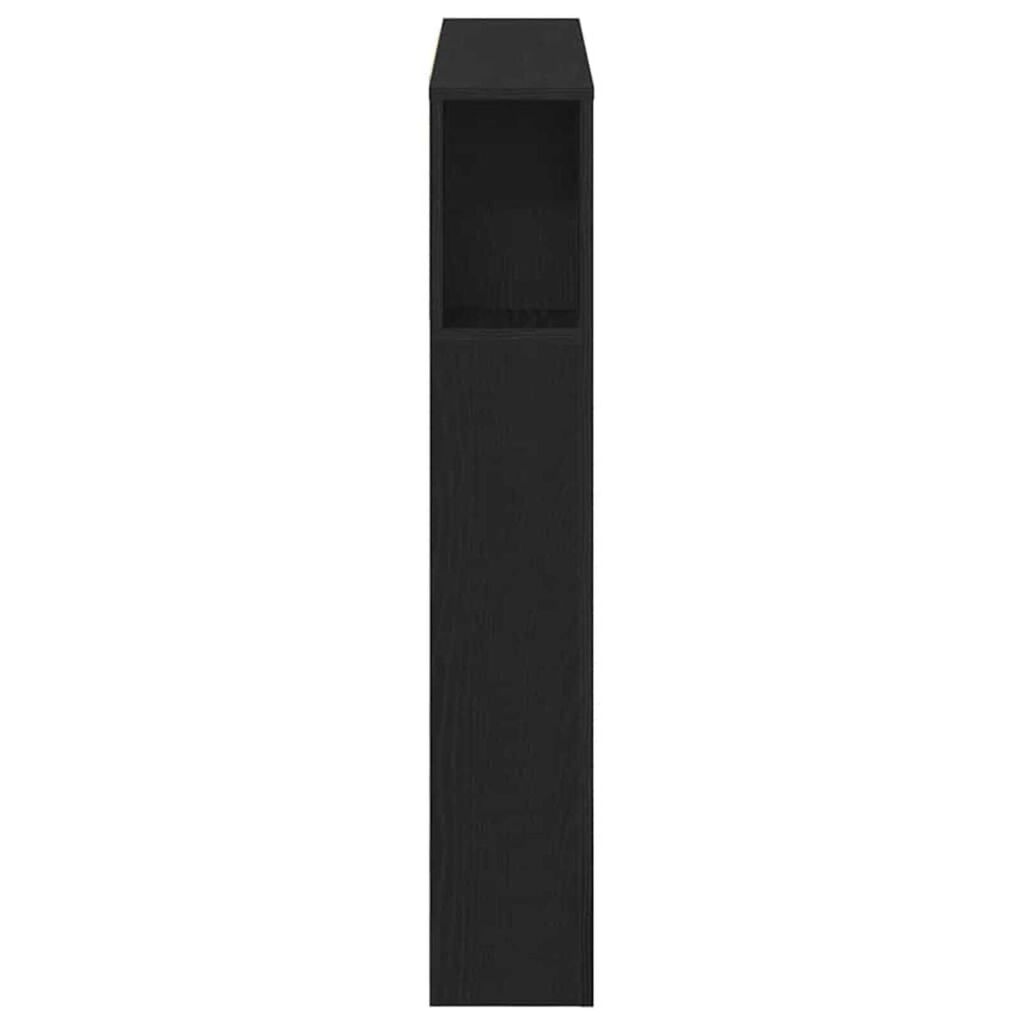 vidaXL Κρεβάτι με Κεφαλάρι Μαύρη δρυς 140 x 19 x 104.5 εκ.