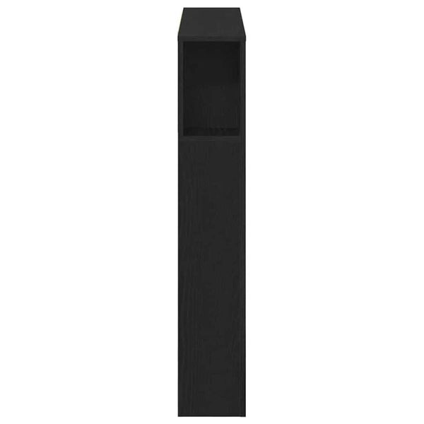 vidaXL Κρεβάτι με Κεφαλάρι Μαύρη δρυς 140 x 19 x 104.5 εκ.