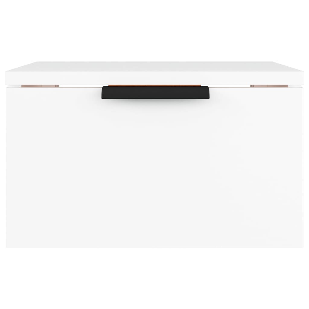 vidaXL Κομοδίνα Επιτοίχια 2 τεμ. Λευκά 34 x 30 x 20 εκ.