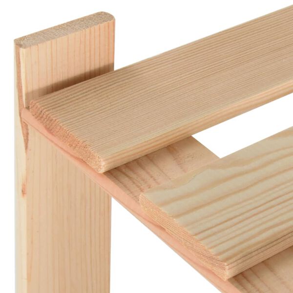 vidaXL Ραφιέρα 3 Επιπέδων 80 x 28,5 x 90 εκ. από Μασίφ Ξύλο Πεύκου