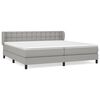 vidaXL Κρεβάτι Boxspring με Στρώμα Ανοιχτό Γκρι 200x200 εκ. Υφασμάτινο