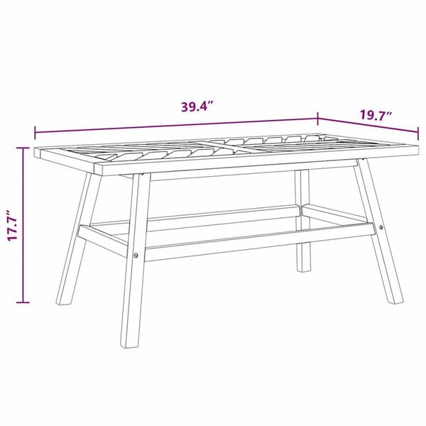 vidaXL Σετ Ξαπλώστρας Κήπου 2 pcs Καφέ Μασίφ ξύλο ακακίας