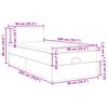 vidaXL Οθωμανικό κρεβάτι με στρώμα & LEDs Σκούρο μπλε 90x200cm Velvet