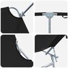 vidaXL Ξαπλώστρα 2-πρόσωπο 2 pcs Μαύρο 58 x 188 x 77 εκ. ύφασμα