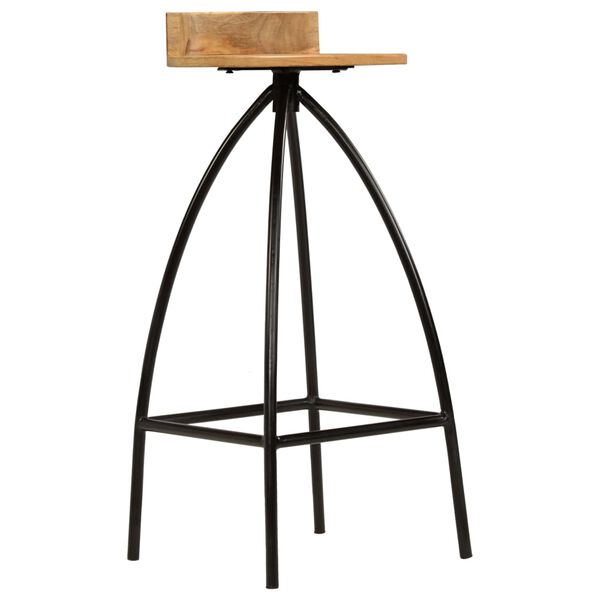 vidaXL Σκαμπό Μπαρ 2 τεμ. από Μασίφ Ξύλο Μάνγκο