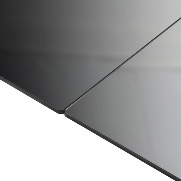 vidaXL Τραπέζι Κήπου Μαύρο 190 x 90 x 74 εκ. από Αλουμίνιο / Γυαλί