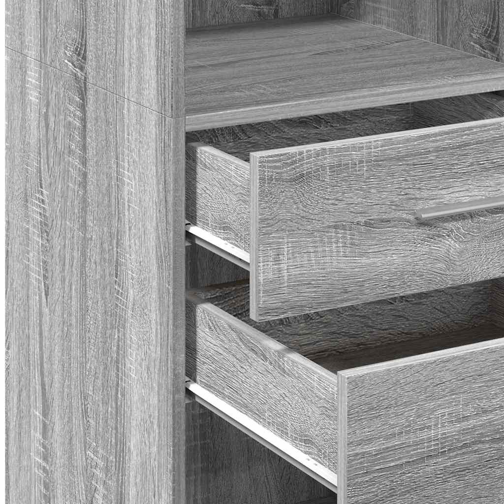 vidaXL Ντουλάπι Γκρι Sonoma 50x42,5x124 εκ. από Επεξεργασμένο Ξύλο