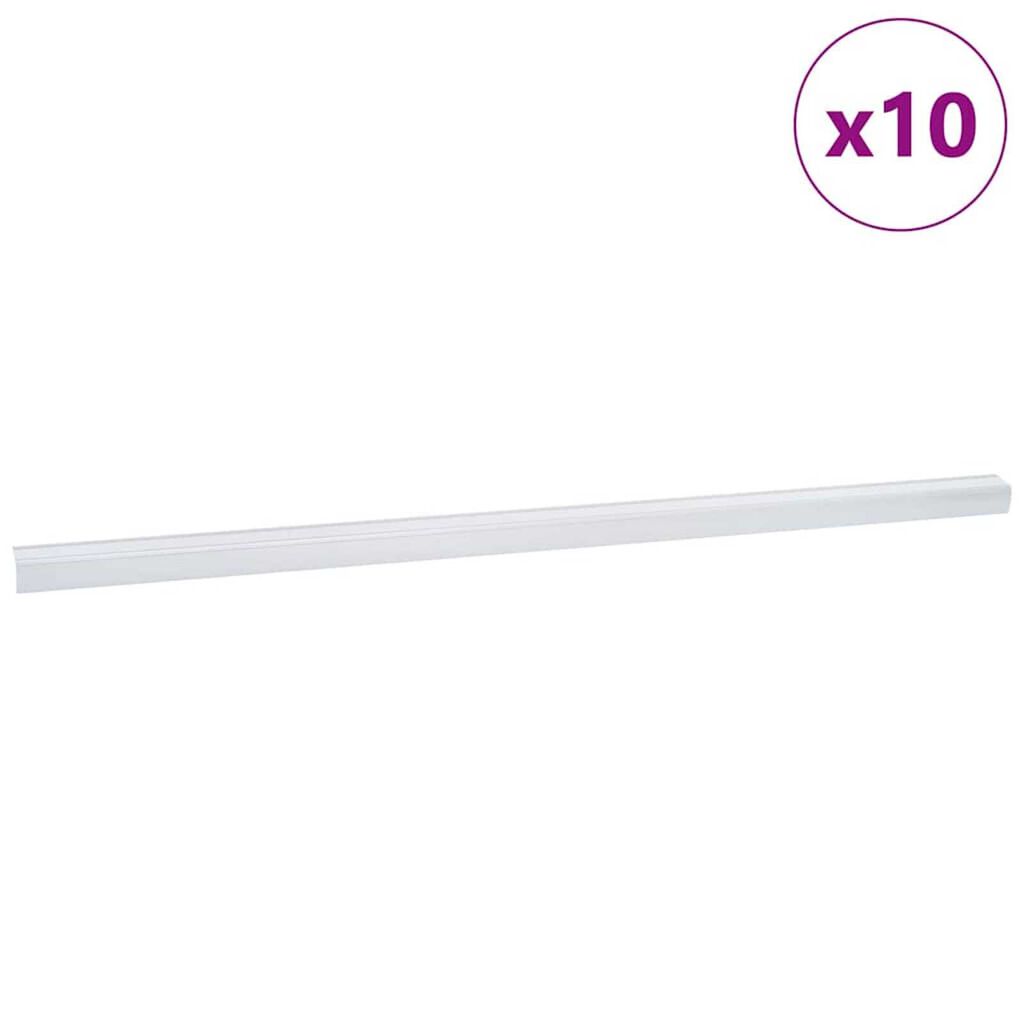 vidaXL Προστατευτικά ακμών σκάλας 10 pcs Ασημί 67 cm Αλουμίνιο